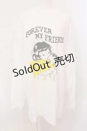 画像: Candy Stripper / FOREVER MY FRIENDS L/S Tシャツ 2 ホワイト O-25-05-15-081-PU-TS-YM-ZY