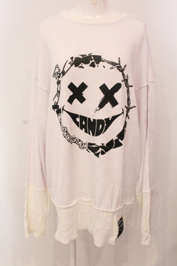 画像1: Candy Stripper / MEDLEY SMILE WAFFLE トップス 2 ホワイト O-25-05-15-083-PU-TS-YM-OS (1)
