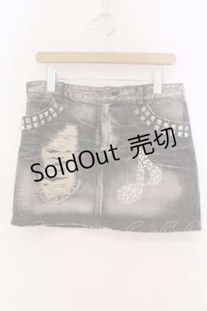 画像: Candy Stripper / DESTOROY DENIM スカート  グレー O-25-05-15-094-PU-SK-YM-OS
