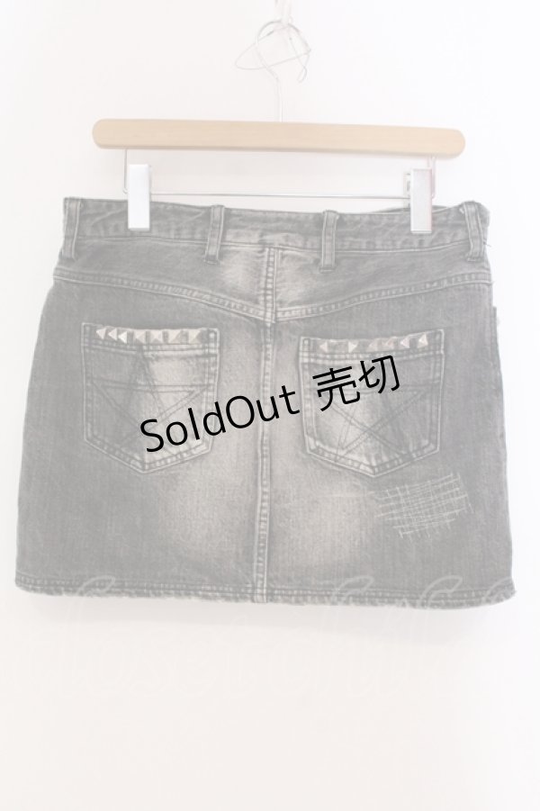 画像2: Candy Stripper / DESTOROY DENIM スカート  グレー O-25-05-15-094-PU-SK-YM-OS (2)