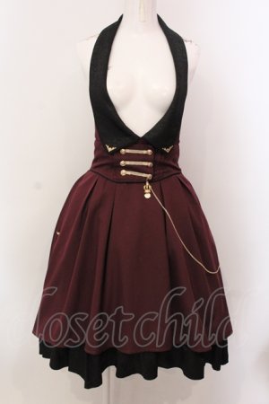 画像: Amavel / Galette des Roisホルタージャンパースカート F ワイン×クロ O-25-05-15-012-CA-OP-OW-OS