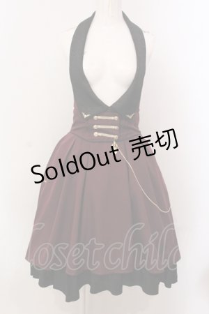画像: Amavel / Galette des Roisホルタージャンパースカート F ワイン×クロ O-25-05-15-012-CA-OP-OW-OS