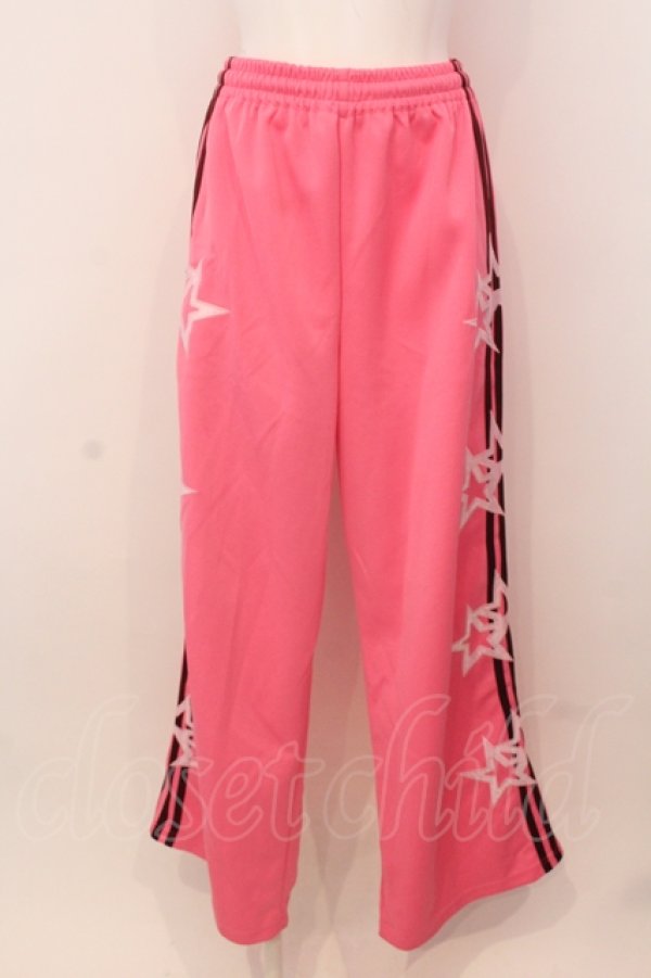 画像1: Candy Stripper / OVERLAPPING STARS TRACK パンツ 2 ピンク O-25-05-15-002-PU-PA-YM-OS (1)