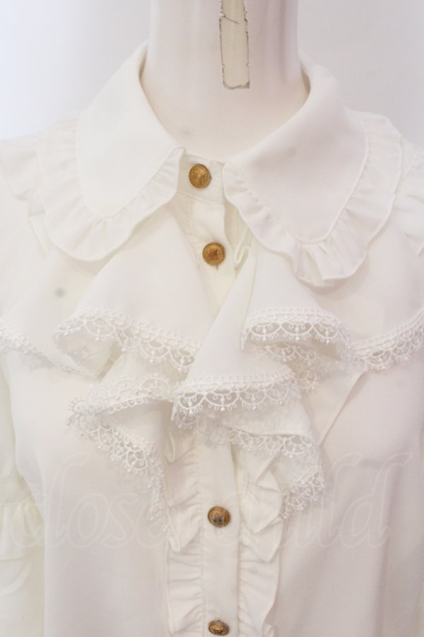 画像2: Amavel / Galette des Roisフリルブラウス F シロ O-25-05-15-009-CA-BL-OW-OS (2)