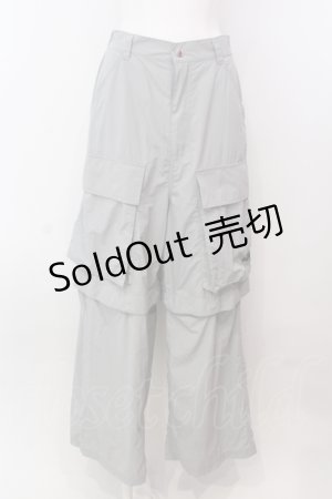 画像: Candy Stripper / 2WAY NYLON CARGO パンツ 2 グレー O-25-05-15-003-PU-PA-YM-OS