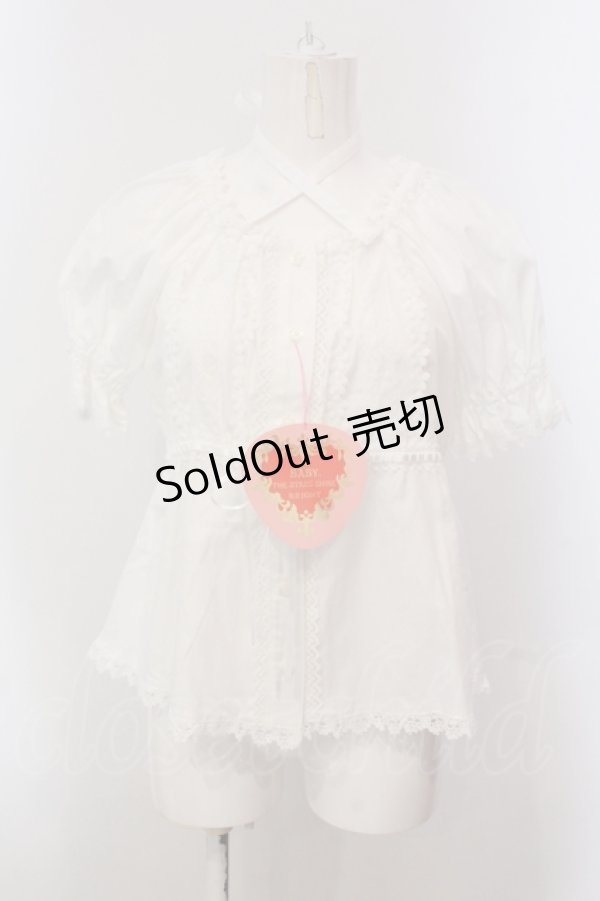 画像1: BABY,THE STARS SHINE BRIGHT / Innocent Ribbon Laceブラウス  シロ O-25-05-15-022-BA-BL-OW-OS (1)