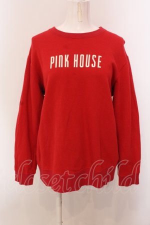 画像: PINK HOUSE / ロゴプリントトレーナー  アカ O-25-05-15-023-LO-TO-OW-OS