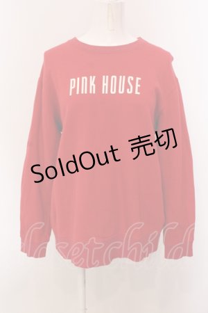 画像: PINK HOUSE / ロゴプリントトレーナー  アカ O-25-05-15-023-LO-TO-OW-ZI