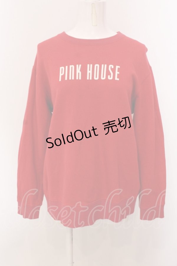 画像1: PINK HOUSE / ロゴプリントトレーナー  アカ O-25-05-15-023-LO-TO-OW-ZI (1)