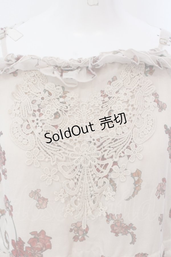 画像2: axes femme / ミュシャ キャミソールワンピース  アイボリー O-25-05-15-024-AX-OP-IG-OS (2)