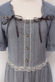 画像2: axes femme / シャンブレーロングワンピース M サックス O-25-05-17-037-AX-OP-OW-OS (2)