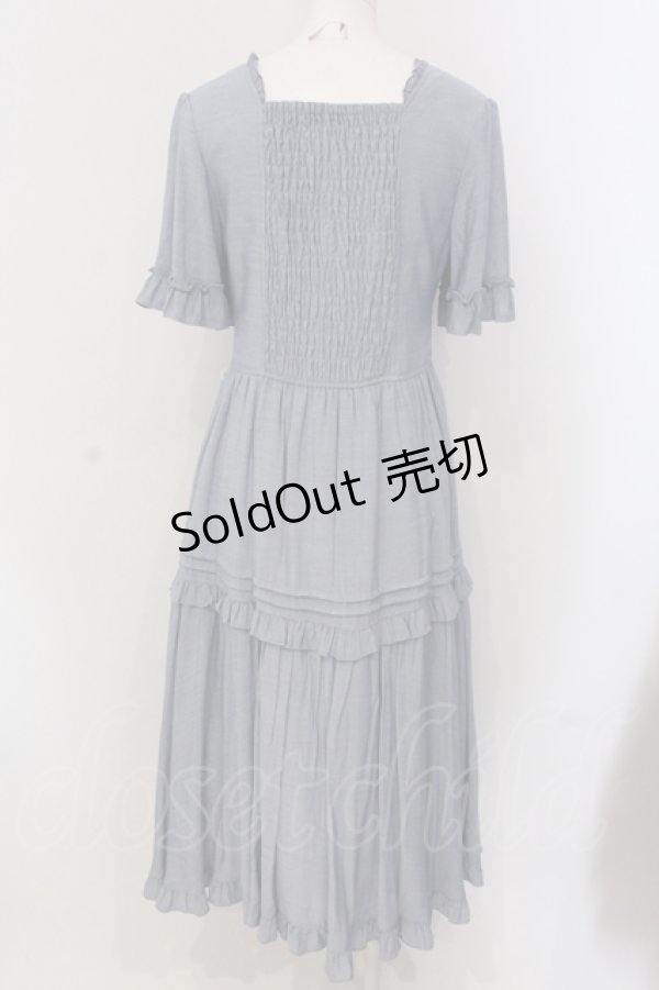 画像3: axes femme / シャンブレーロングワンピース M サックス O-25-05-17-037-AX-OP-OW-OS (3)