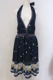 画像1: axes femme / ホルター花柄ワンピース M ネイビー O-25-05-17-040-AX-OP-OW-OS (1)