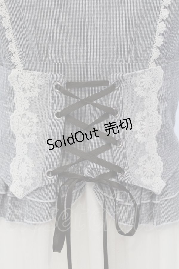 画像2: axes femme / 異素材組み合わせワンピース M グレー×キナリ O-25-05-17-042-AX-OP-OW-OS (2)