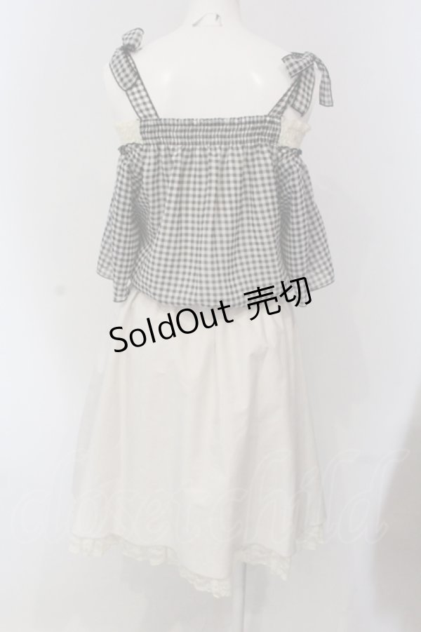 画像2: axes femme / オフショルドッキングワンピース M クロ×キナリ O-25-05-17-043-AX-OP-OW-OS (2)