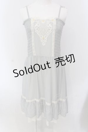 画像: axes femme / レースシャーリングワンピース M グリーン O-25-05-17-049-AX-OP-OW-OS