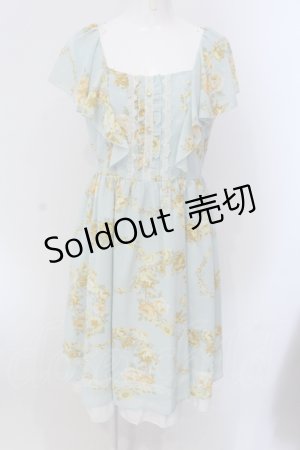 画像: axes femme / 小花柄シフォンワンピース M グリーン O-25-05-17-050-AX-OP-OW-OS