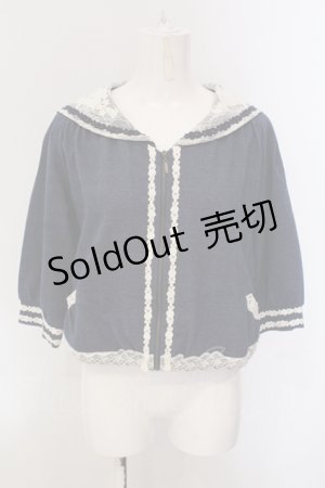 画像: axes femme / デニム調ZIPカーディガン M アオ O-25-05-17-051-AX-TO-OW-OS