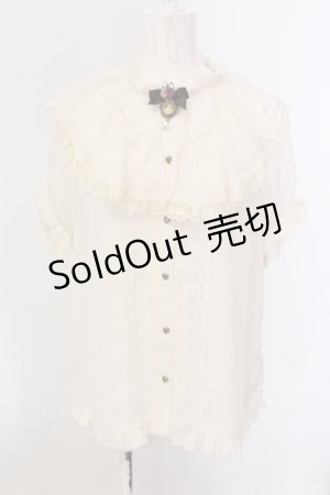画像: axes femme / ビッグフリルフェミニンブラウス M キナリ O-25-05-17-054-AX-BL-OW-OS