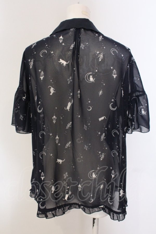 画像3: axes femme / ムーンキャットブラウス M ネイビー O-25-05-17-064-AX-BL-OW-OS (3)