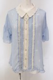 画像1: axes femme / ムーンキャットブラウス M サックス O-25-05-17-065-AX-BL-OW-OS (1)