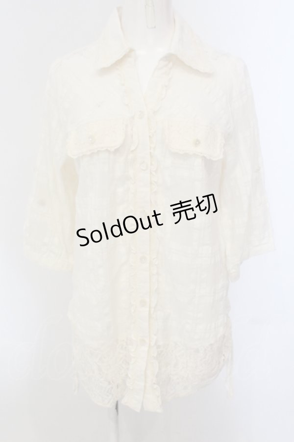 画像1: axes femme / シアーチェックシャツ M キナリ O-25-05-17-070-AX-BL-OW-OS (1)