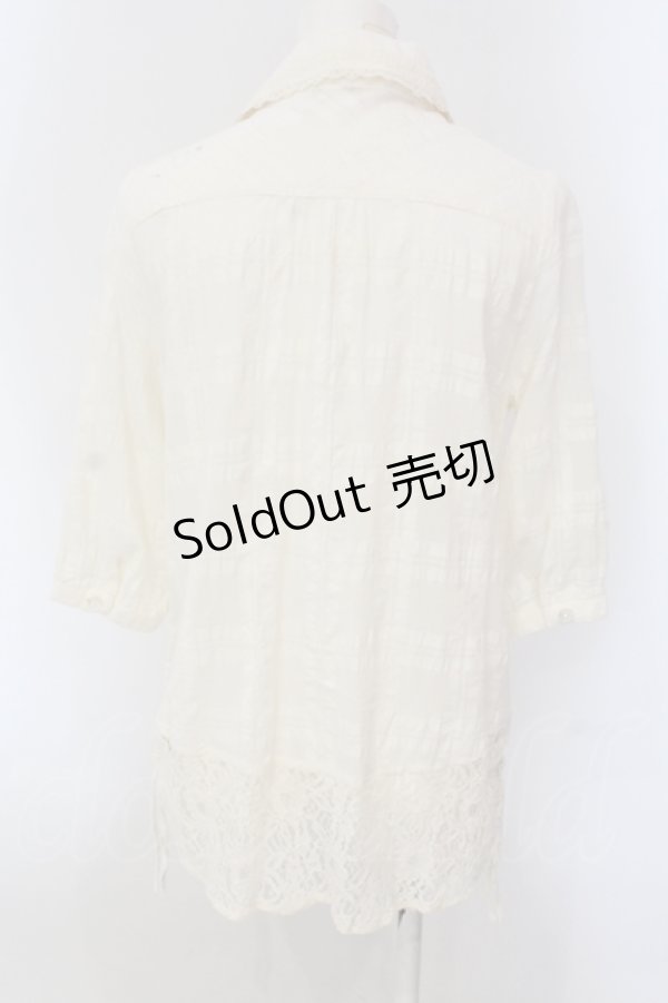 画像3: axes femme / シアーチェックシャツ M キナリ O-25-05-17-070-AX-BL-OW-OS (3)