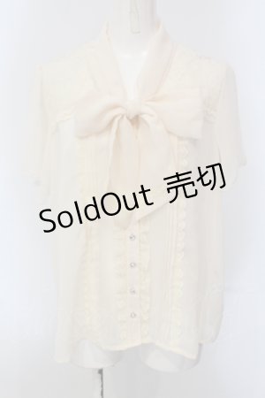 画像: axes femme / ボータイフリルブラウス M キナリ O-25-05-17-071-AX-BL-OW-OS
