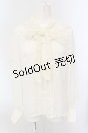 画像: axes femme kawaii / レースボータイフリルブラウス M キナリ O-25-05-17-074-AX-BL-OW-OS
