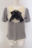 画像1: axes femme / リボンタイ半袖プルオーバー M グレー O-25-05-17-075-AX-TO-OW-OS (1)