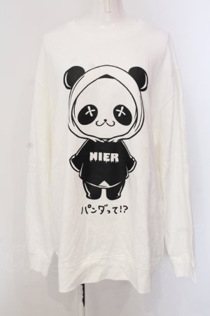 画像: NieR Clothing / パンダって！？トレーナー 2XL ホワイト O-25-05-17-008-PU-TO-IG-OS