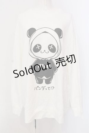 画像: NieR Clothing / パンダって！？トレーナー 2XL ホワイト O-25-05-17-008-PU-TO-IG-OS