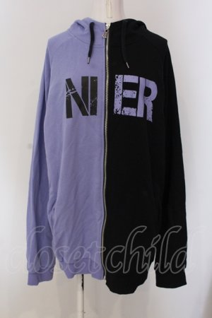 画像: NieR Clothing / two-tone ZIP PARKA【NieR WING】 パーカー  パープル×ブラック O-25-05-17-010-PU-TO-IG-OS