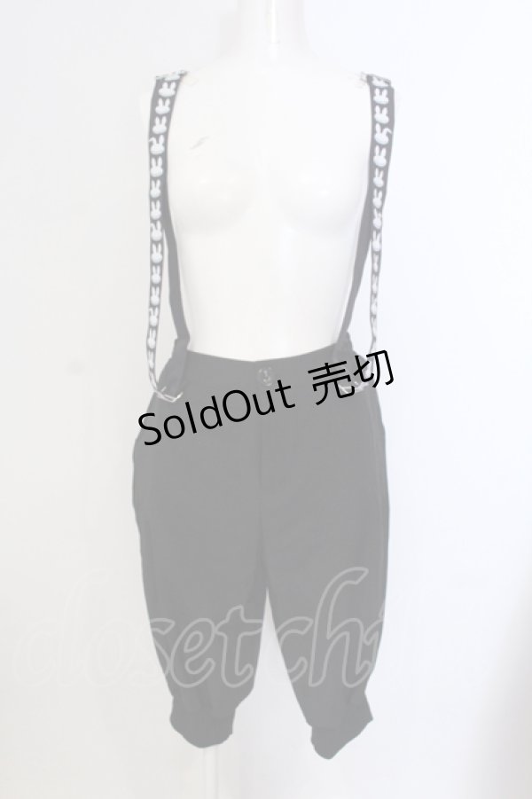 画像1: NieR Clothing / 4POCKET RABBIT SUSPENDER PANTSパンツ  ブラック O-25-05-17-002-PU-PA-IG-ZT198 (1)