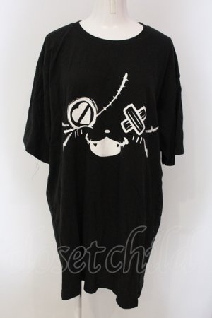 画像: NieR Clothing / ミケFACE BIG CUTSEW  ブラック O-25-05-17-017-PU-TS-IG-OS