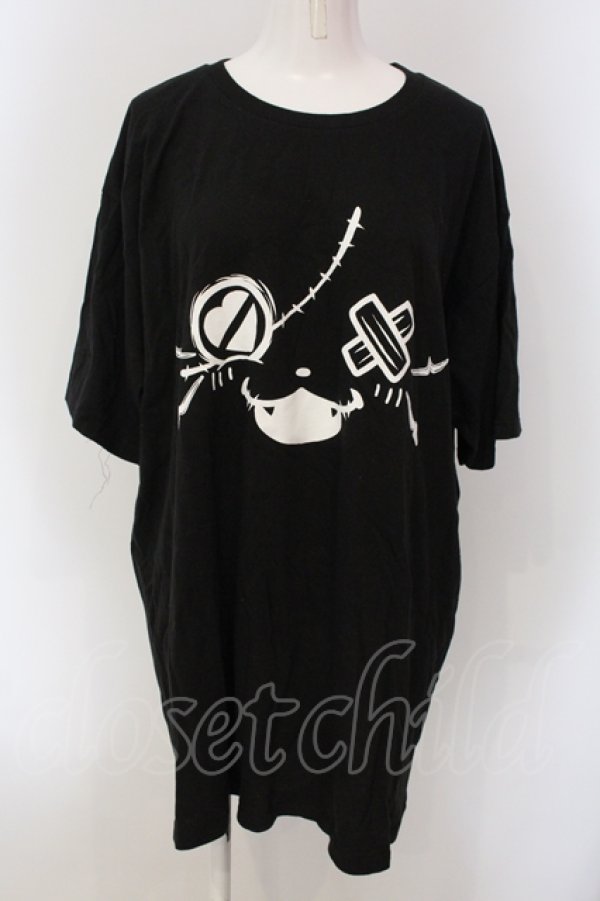画像1: NieR Clothing / ミケFACE BIG CUTSEW  ブラック O-25-05-17-017-PU-TS-IG-OS (1)