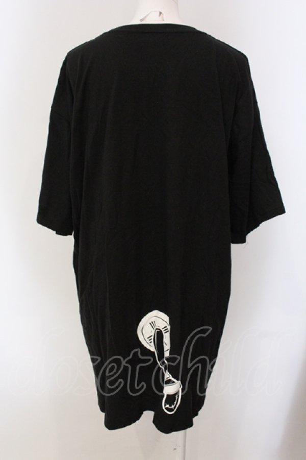 画像2: NieR Clothing / ミケFACE BIG CUTSEW  ブラック O-25-05-17-017-PU-TS-IG-OS (2)