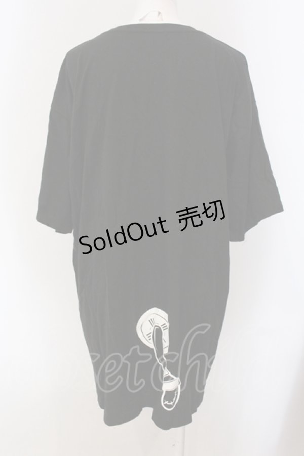 画像2: NieR Clothing / ミケFACE BIG CUTSEW  ブラック O-25-05-17-017-PU-TS-IG-OS (2)