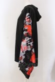画像2: NieR Clothing / OIOIコラボ着物袖ZIPパーカー  ブラック×レッド O-25-05-17-018-PU-TO-IG-OS (2)