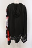 画像3: NieR Clothing / FAKEチャイナボタン着物風袖PULLOVER プルオーバー  ブラック×レッド和傘 O-25-05-17-009-PU-TO-IG-OS (3)