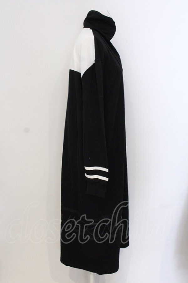 画像2: NieR Clothing / LOGO ZIPPER UNISEX LONGワンピース【ポケット付き】  ブラック O-25-05-17-020-PU-OP-IG-OS (2)