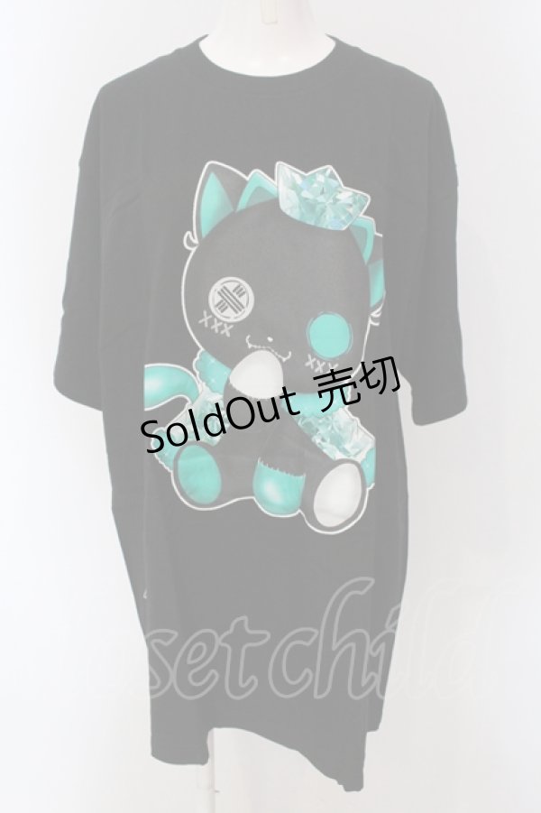 画像1: NieR Clothing / KINGシエル BIG SIZE CUTSEW Tシャツ XL ブラック O-25-05-17-023-PU-TO-IG-OS (1)