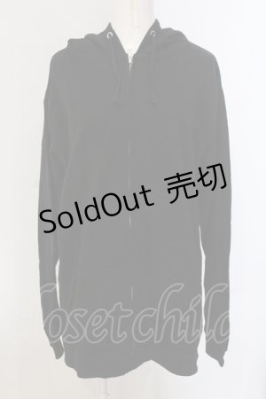 画像: NieR Clothing / ラメプリントパーカー  ブラック×レッド O-25-05-17-024-PU-TO-IG-ZT0625A