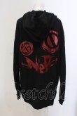 画像2: NieR Clothing / ラメプリントパーカー  ブラック×レッド O-25-05-17-024-PU-TO-IG-OS (2)