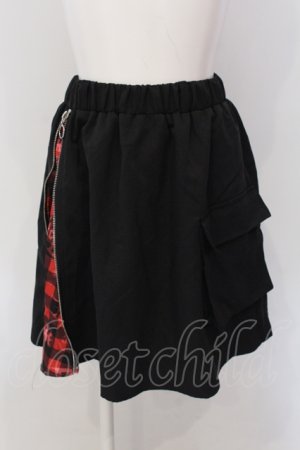 画像: NieR Clothing / 2WAY SKIRT【RED CHECKERED】  ブラック×レッド O-25-05-17-026-PU-SK-IG-OS