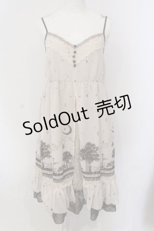 画像: axes femme / ムーンキャットキャミワンピース M キナリ O-25-05-17-035-AX-OP-OW-OS