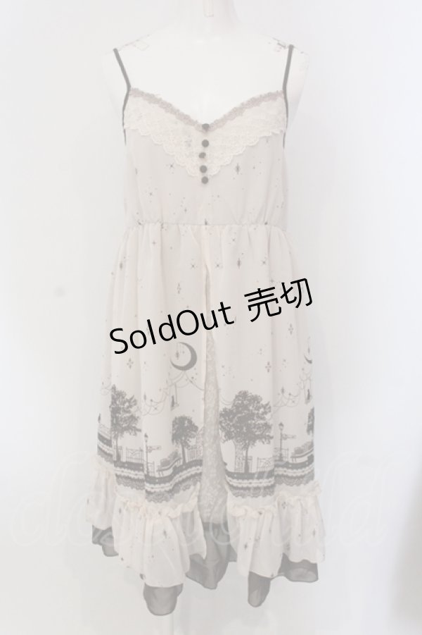 画像1: axes femme / ムーンキャットキャミワンピース M キナリ O-25-05-17-035-AX-OP-OW-OS (1)