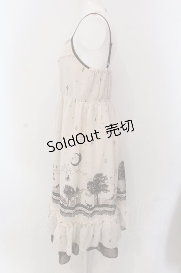 画像2: axes femme / ムーンキャットキャミワンピース M キナリ O-25-05-17-035-AX-OP-OW-OS (2)