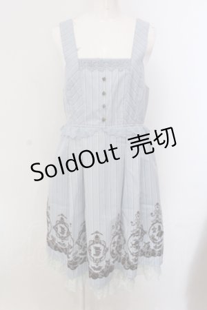 画像: axes femme / フロッキーptレジメ柄ワンピース(Disney) M サックス O-25-05-17-036-AX-OP-OW-OS
