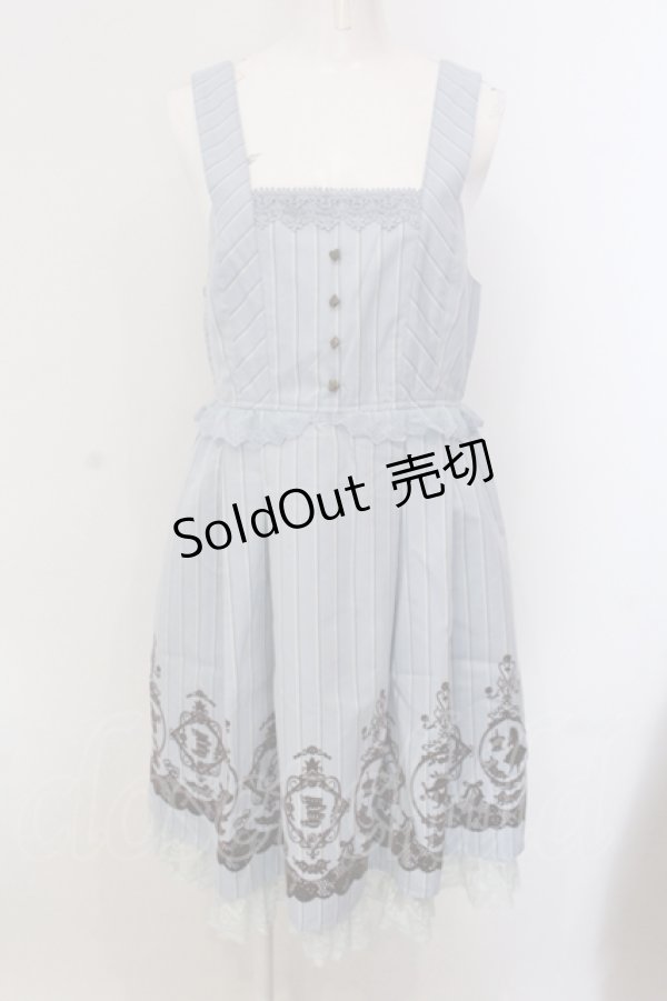 画像1: axes femme / フロッキーptレジメ柄ワンピース(Disney) M サックス O-25-05-17-036-AX-OP-OW-OS (1)